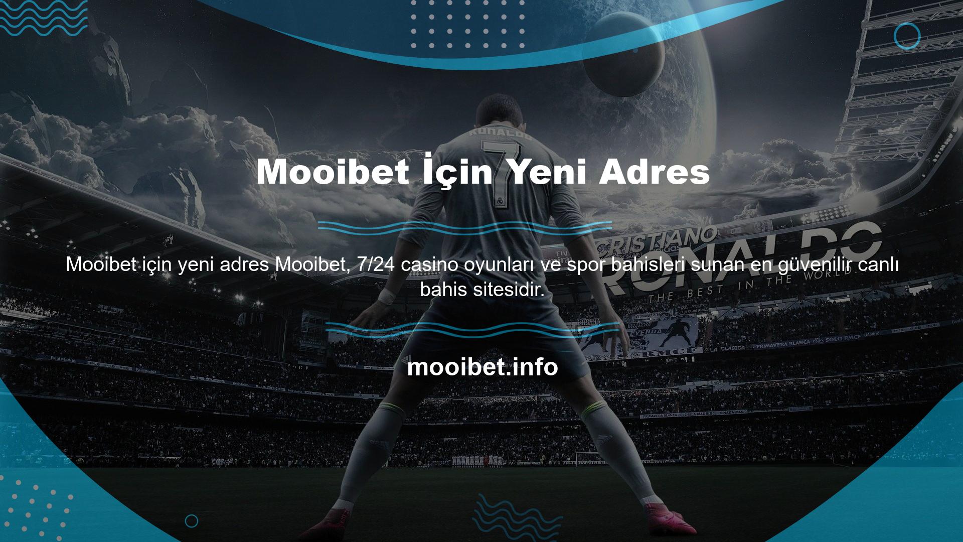 Mooibet girişi kazanıyor!

İspanyol devi Mooibet, canlı spor bahisleri ve casino oyunları sunuyor