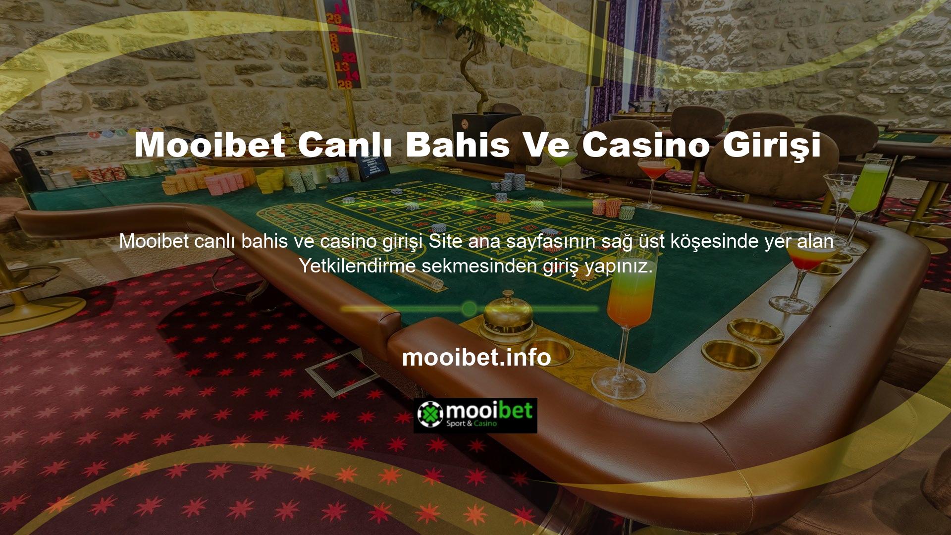 Mooibet canlı bahis ve casino girişi