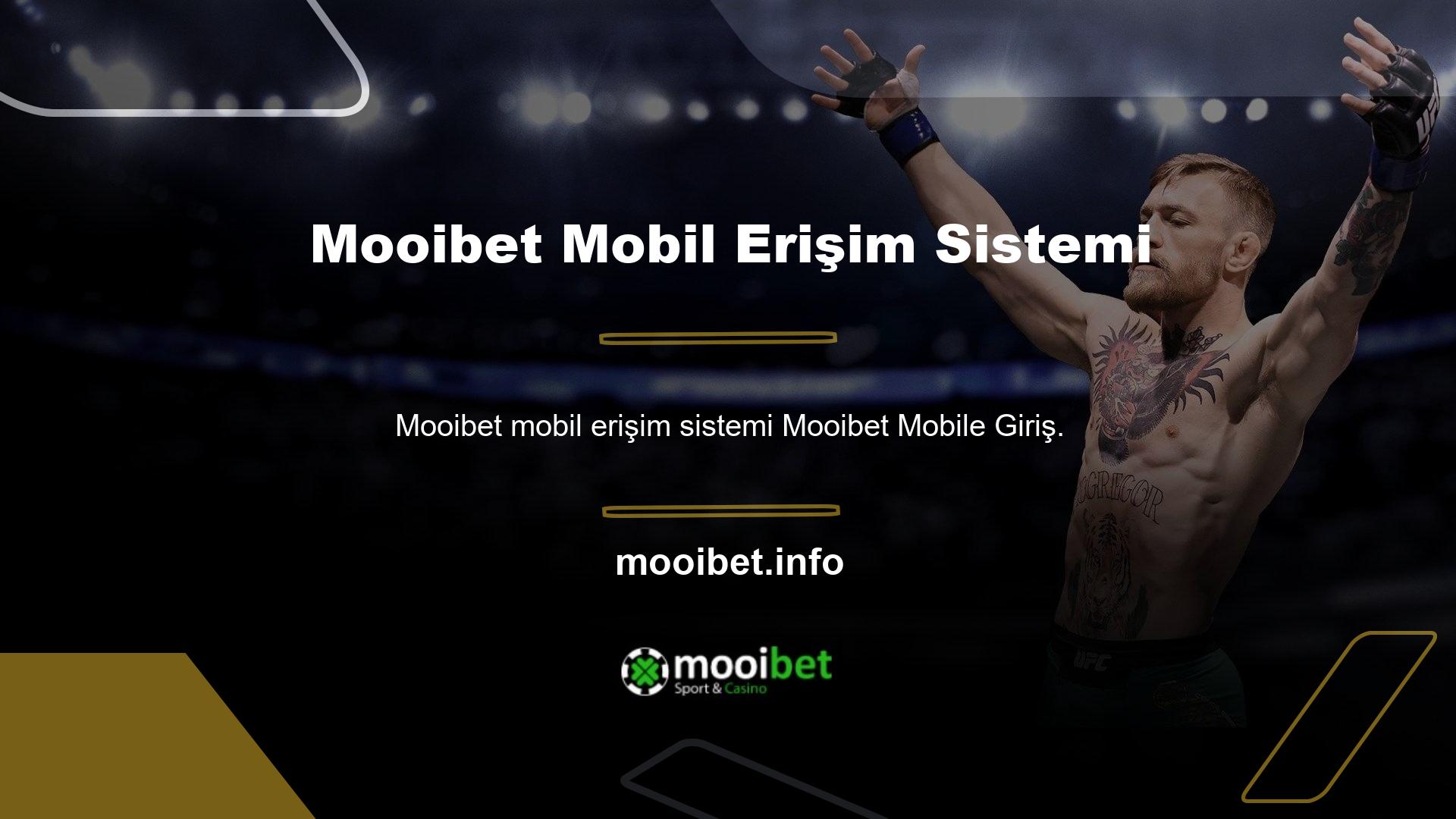 Mooibet Erişim Sistemi de mobil cihazlar aracılığıyla uygulanır